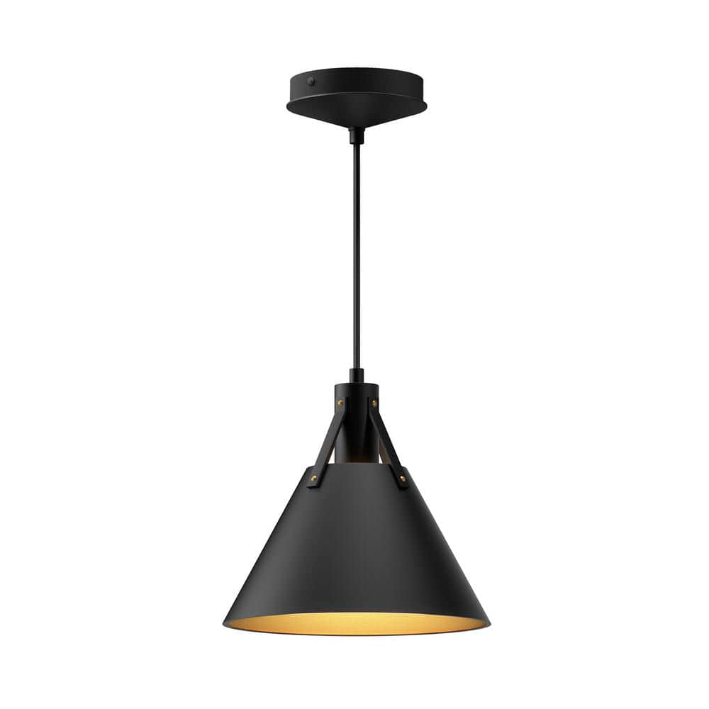 Matte Black Modern Mini Glass Pendant Light