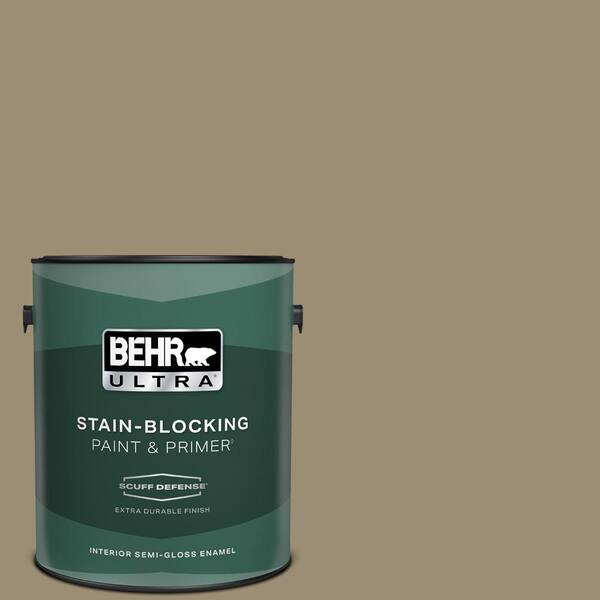 BEHR ULTRA 1 gal. #740D-5 Twig Basket Extra Durable Semi-Gloss Enamel Interior Paint & Primer