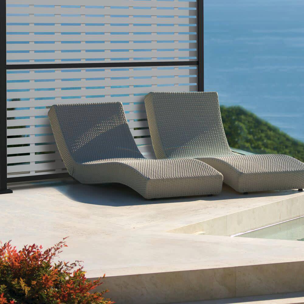 Gray Polypropylene Decorative Screen Panel 34" x 68"