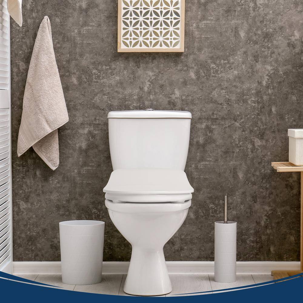 Elongated White Heated Bidet Toilet Seat with Remote