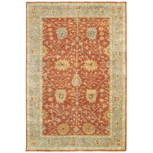 10 ft. x 14 ft. Red, Gray Oriental Washable Area Rug