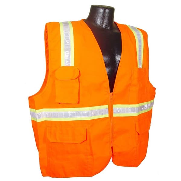 Radians NC 2-Tone Orange Solid 5x Surveyor Safety Vest