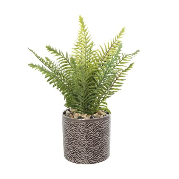 Litton Lane 16 in. H Potted Fern Artificial Plant