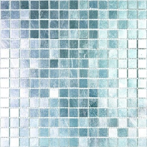 Altin Glossy Silver 12 in. x 12 in. Glass Mosaic Wall and Floor Tile (20 sq. ft./case) (20-pack)