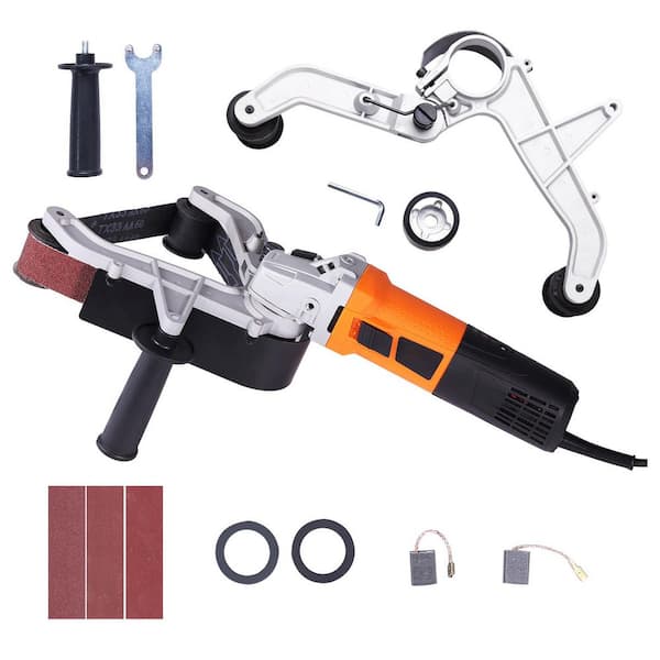 Pipe Tube Polisher Sander, 1000 W Pipe Belt Sander with 6 Speeds 1100-3200rpm, Professional Belt Sander Grinding Machine