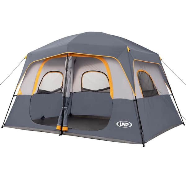 Zeus Ruta 8 Person Gray Waterproof Windproof Camping Tent Easy Set up Portable Dome Tents with Rainfly for Camping YJ 406 The Home Depot