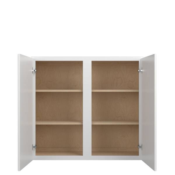 Norfolk Assembled 39 in. W x 36 in. H x 12 in. D Plywood Wall Cabinet in Painted White
