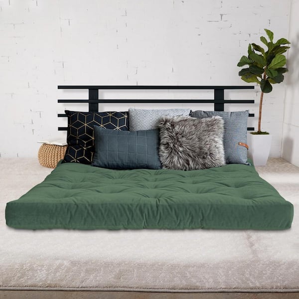Huluwat Green 8 in. Memory Foam Fiber Foam Sleep Supportive Pressure Relief Mattress Pad