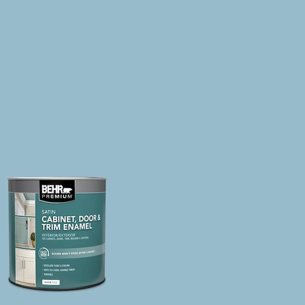 BEHR PREMIUM 1 qt. #S480-3 Sydney Harbour Satin Enamel Interior/Exterior Cabinet, Door & Trim Paint