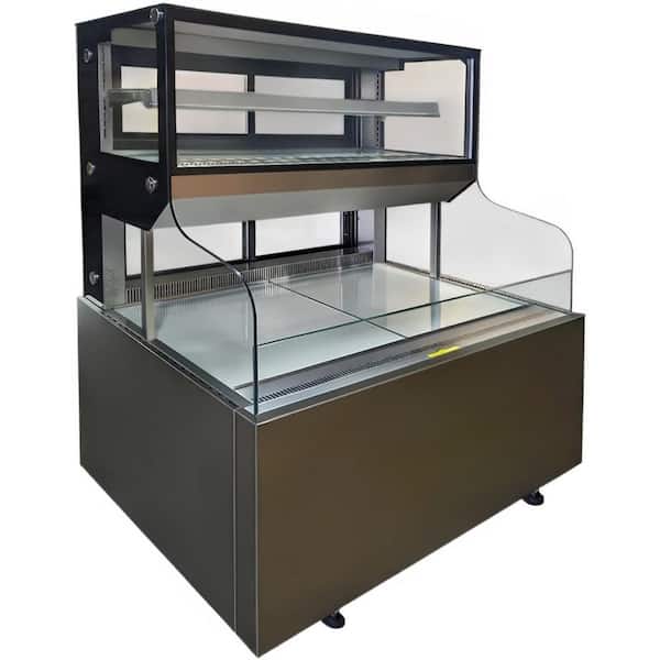 51.1 in. 16.2 cu. ft. Commercial Open Air Sandwich Refrigerated EC461C Black