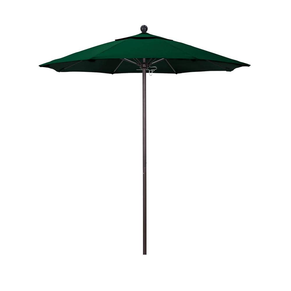 7.5 ft. Bronze Aluminum Commercial Market Patio Umbrella with Fiberglass Ribs and Push Lift in Forest Green Sunbrella price history on PriceWatchPro