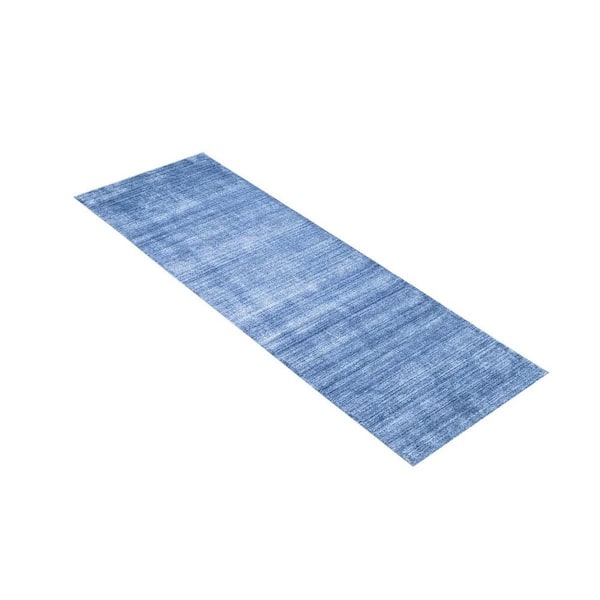 Harbor Contemporary Solid Denim 2' 6 ft. x 8 ft. Hand Loomed Runner Rug