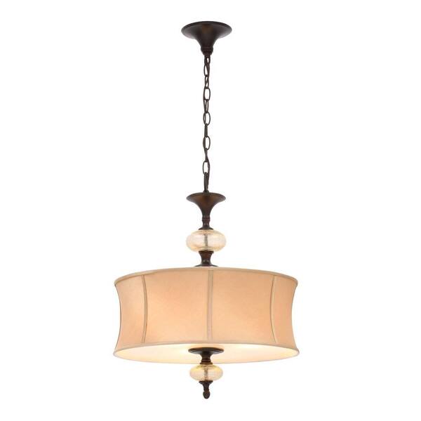World Imports Chambord Collection 3-Light Weathered Copper Hanging Pendant