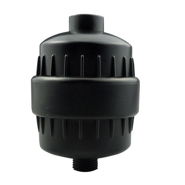 Lukvuzo SF100 High Output Revitalizing Shower Head Filter Reduces Dry Itchy Skin, Dandruff, Eczema in Matte Black (1-Pack)
