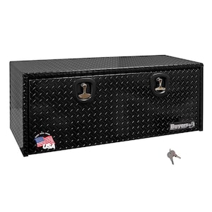 18 in. x 18 in. x 48 in. Gloss Black Diamond Tread Aluminum Underbody Truck Tool Box