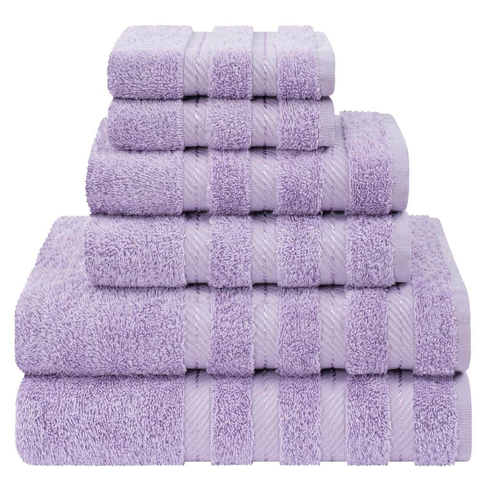 Lilac Turkish Cotton 6-Piece Towel Set