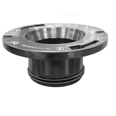 7 in. O.D. x 3 in. Height ABS 2-Finger Push-In Closet (Toilet) Flange for 4 in. Cast Iron or Schedule 40 DWV Pipe