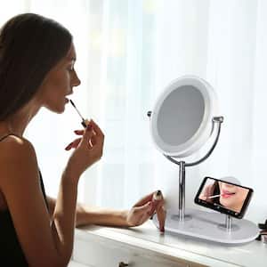 Wellness 16 in. White Wireless Charging LED Lamp, Makeup Mirror
