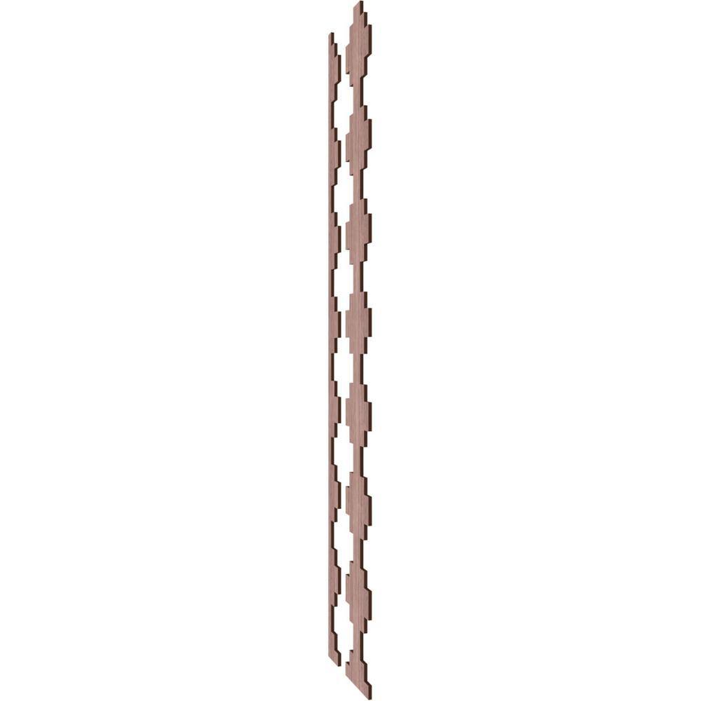 Walnut 47"H Adjustable Wood Decorative Slat Wall Panel Kit