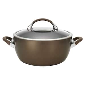 Symmetry 5.5 qt. Hard Anodized Aluminum Nonstick Casserole in Chocolate with Lid
