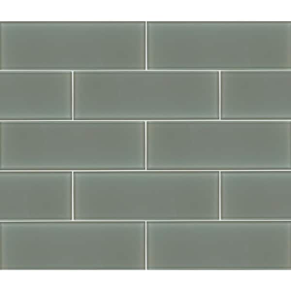 MSI Prudent Spring Subway 4 in. x 11.75 in. Glossy Glass Wall Tile (5 sq. ft./Case)
