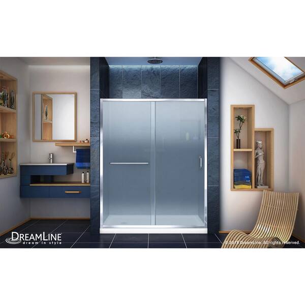 DreamLine Infinity-Z 34 in. x 60 in. Semi-Frameless Sliding