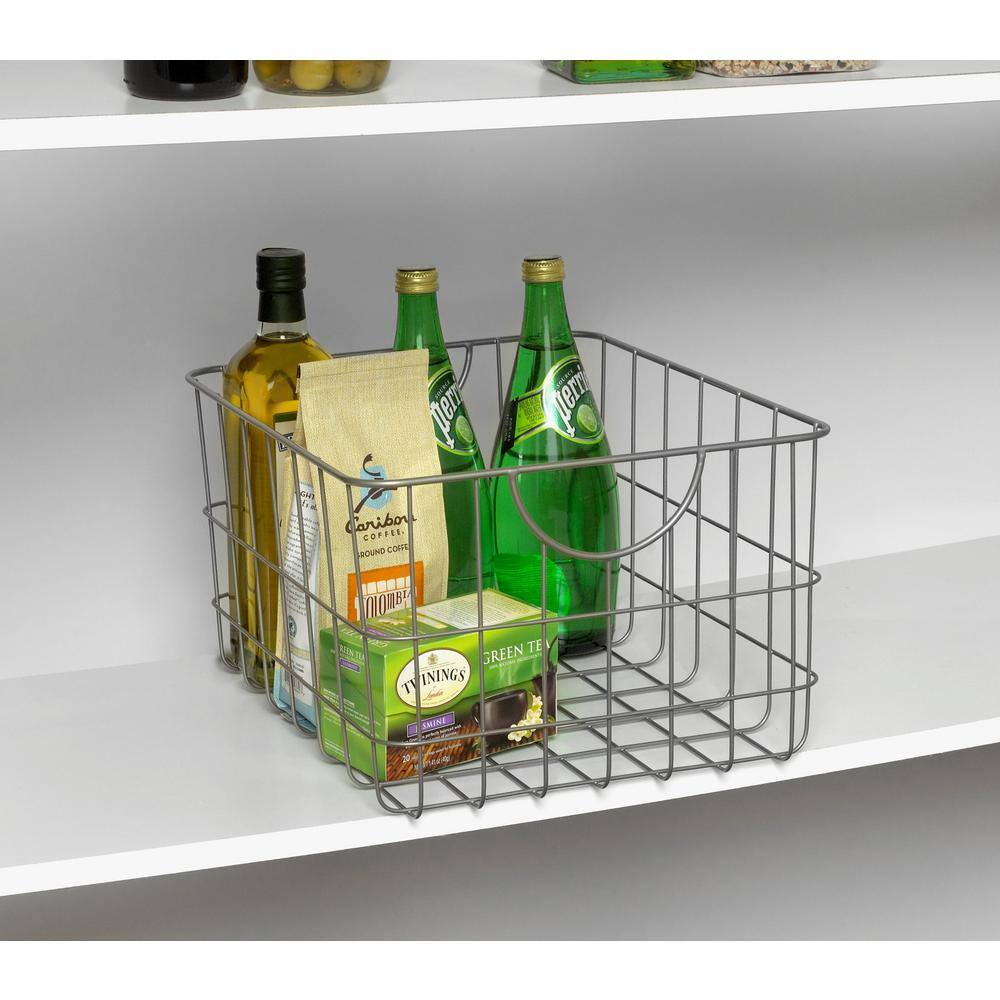 Spectrum Satin Nickel Wire 16" Utility Storage Basket