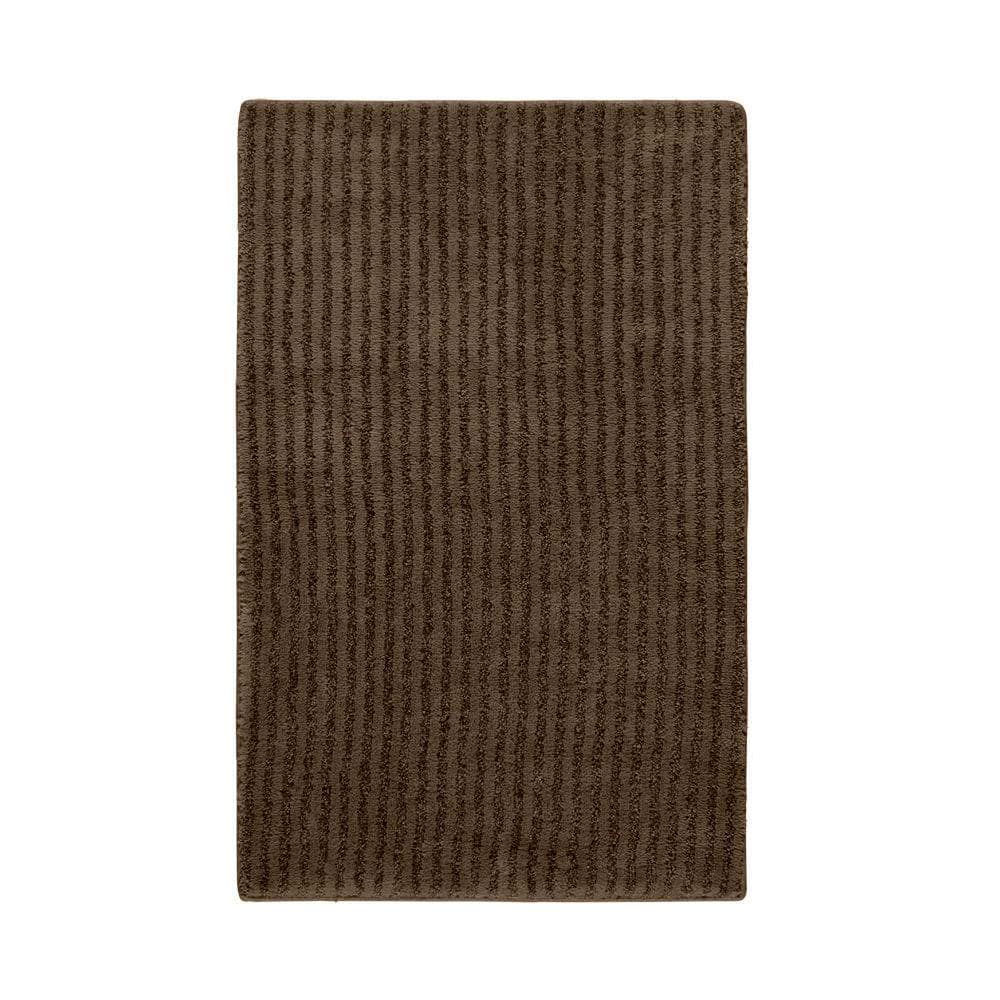 Sheridan Chocolate Plush Washable Nylon Bath Rug