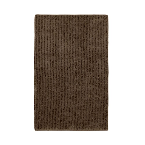 Garland Rug Sheridan Chocolate 24 in. x 40 in. Washable Bathroom Accent Rug
