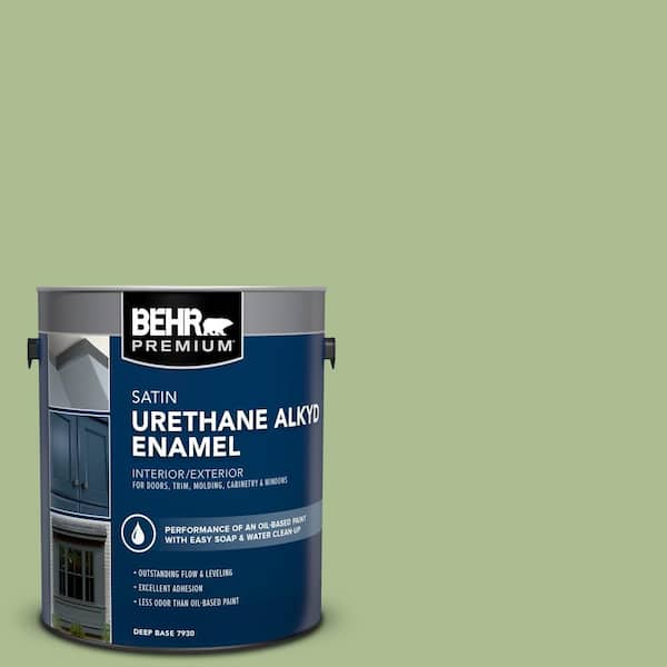 1 gal. #M370-4 Chervil Leaves Urethane Alkyd Satin Enamel Interior/Exterior Paint