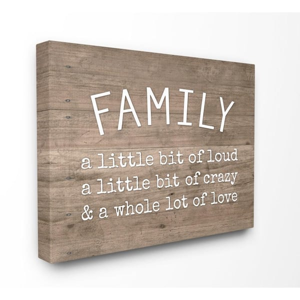The Stupell Home Decor Collection Family Is Loud Crazy Love Rustic Wood Look Typography Wall Art Canvas, What Are Old Farmhouse Sinks Made Of Wood Crossword