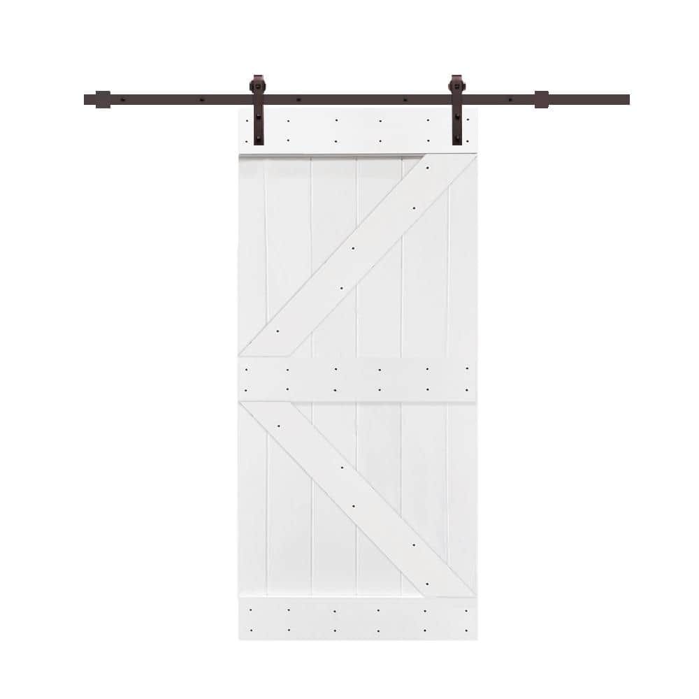 CALHOME 30 in. x 84 in. K Series Pure White Knotty Pine Wood Interior