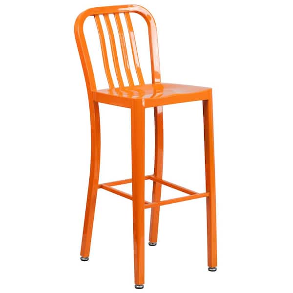 Flash Furniture 30.25 in. Orange Bar Stool