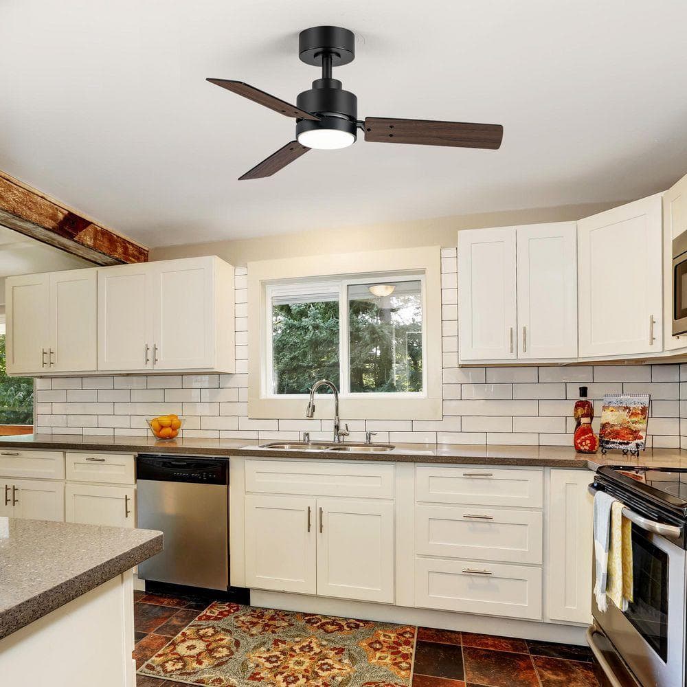 Flashwind 36 in. Integrated LED Indoor Modern Black Ceiling Fan