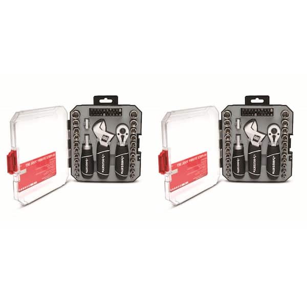 1/4 in. x 3/8 in. Stubby Ratchet and Socket Set (92-Piece)