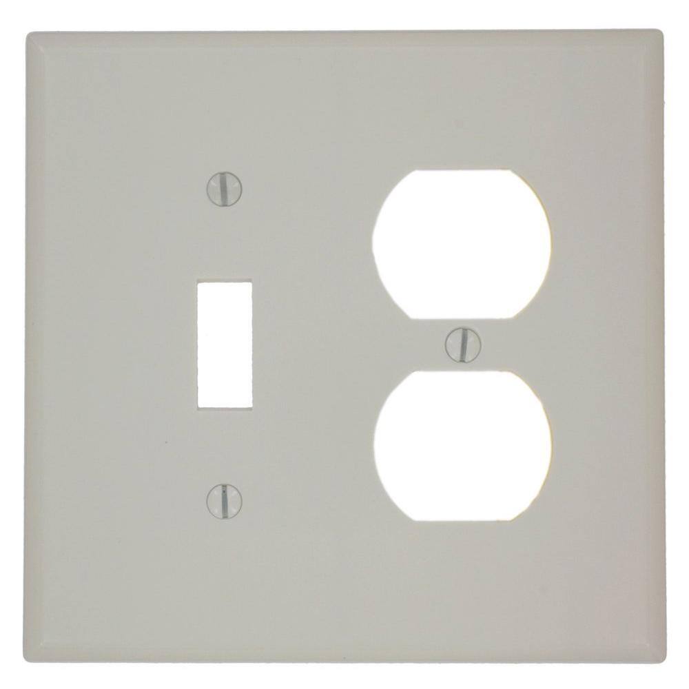 UPC 078477278345 product image for 2-Gang Light Almond 1-Toggle / 1-Duplex Outlet/Receptacle Plastic Midway/Midsize | upcitemdb.com