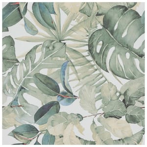 Imagine Botanical Tropic 9-3/4 in. x 9-3/4 in. Porcelain Floor and Wall Take Home Tile Sample