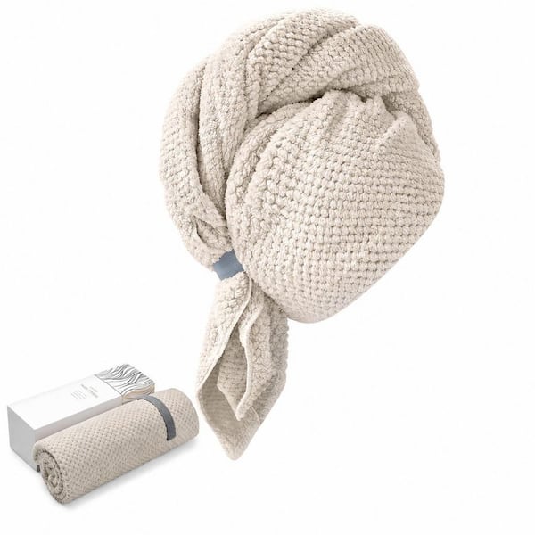Camel Microfiber Hair Towel Wrap Bath Accessory Type Super Absorbent Fast Drying Elastic Band Hair Care
