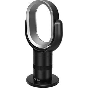 24 in. Black Portable Lightweight Bladeless Pedestal Tower Fan, 10 Speeds Settings, 10-hour Timing Closure, Low Noise