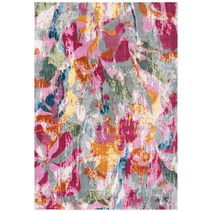 Lillian Grey/Pink 5 ft. x 8 ft. Abstract Gradient Area Rug