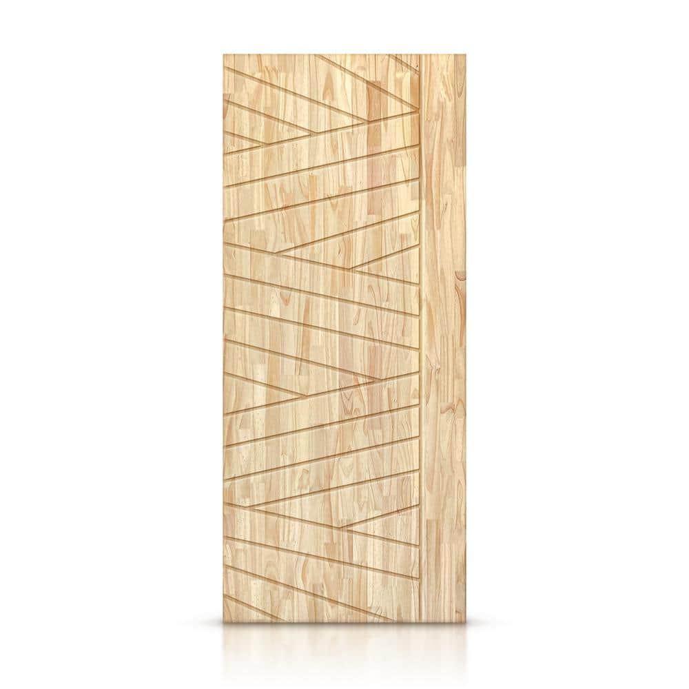 CALHOME 36 In. X 80 In. Hollow Core Natural Solid Wood Unfinished ...