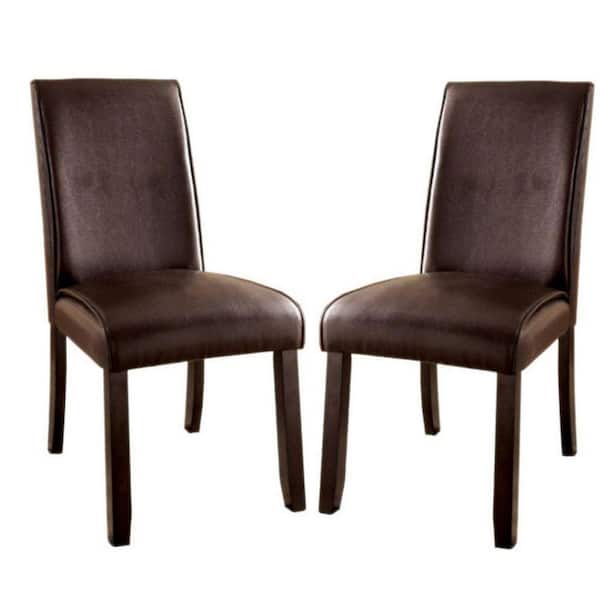 Benjara Roxo Contemporary Silver and Black with Micro Fabric Cushion Side  Chair (Set of 2) BM131329 - The Home Depot