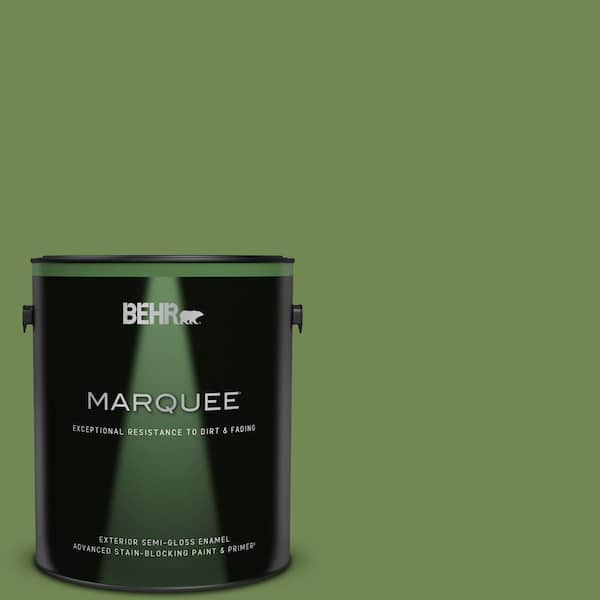 BEHR MARQUEE 1 gal. #M370-6 Snip of Parsley Semi-Gloss Enamel Exterior Paint & Primer