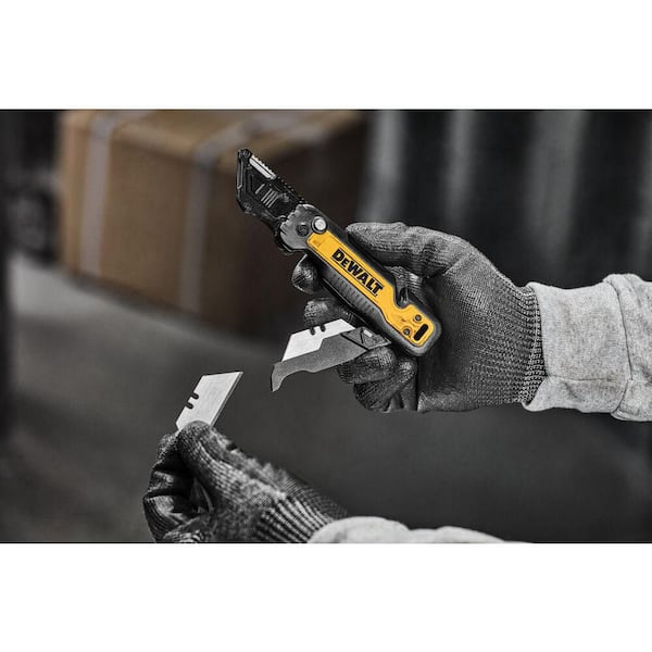 DEWALT Push and Flip Folding Lock-Back Utility Knife and 3.3 in
