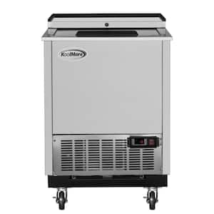 26 in. with 5 cu. ft. Capacity Auto / Cycle Defrost Commercial Glass Froster Chest Freezer in Stainless-Steel