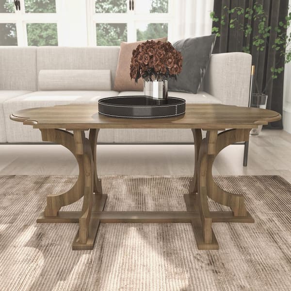 GALANO Doynton 39.4 in. Spray Paint Oak Oval Specialty Solid Wood Top Coffee  Table SH-AJMD161003US - The Home Depot