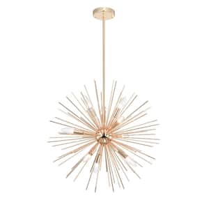 Gelsomino 9-Light Sputnik Sphere Chandelier Gold Finish for Living/Dining Room, Bedroom, Office