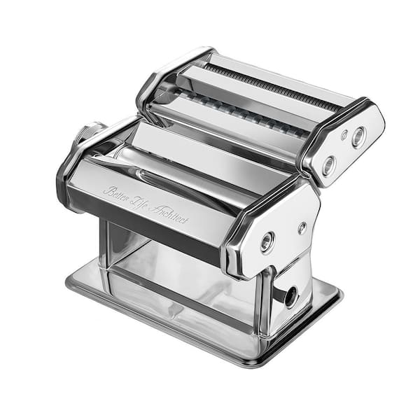 Pasta Cutter Maker with 9 Adjustable Thickness Settings for Dumpling Skin, Spaghetti, Fettuccini, Lasagna (1-Pack)