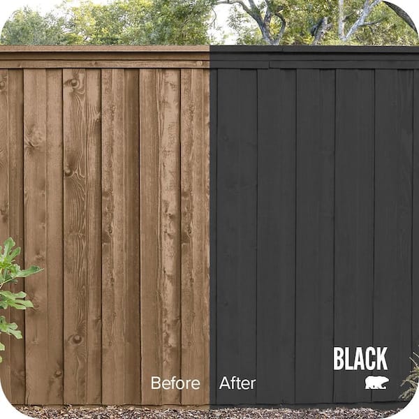 1 Gal. Black Solid Color House and Fence Exterior Wood Stain