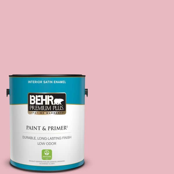 BEHR PREMIUM PLUS 1 gal. #M150-2 Peppermint Stick Satin Enamel Low Odor Interior Paint & Primer